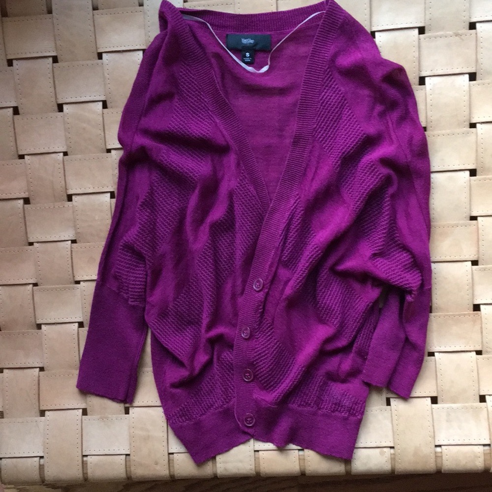 **ANY 2/$20** Raspberry cardigan - Picture 3 of 6